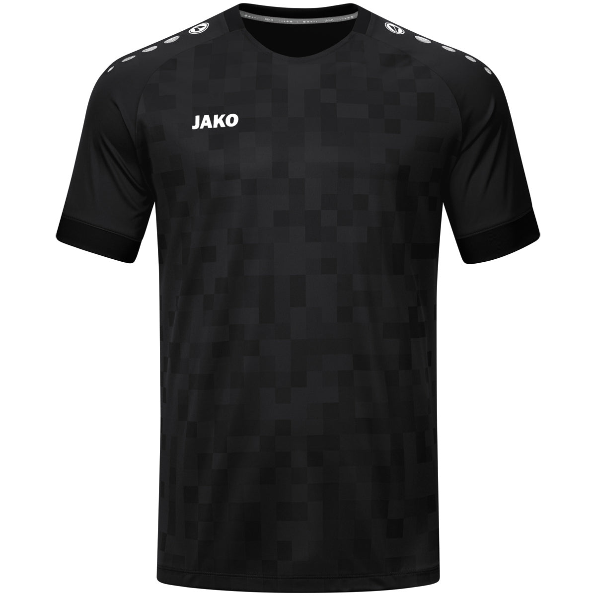 JAKO Trikot Pixel kurzarm – Schwarz (vorne)