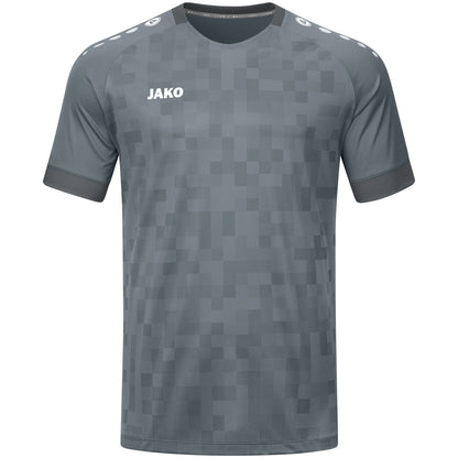 JAKO Trikot Pixel kurzarm – Grau (vorne)