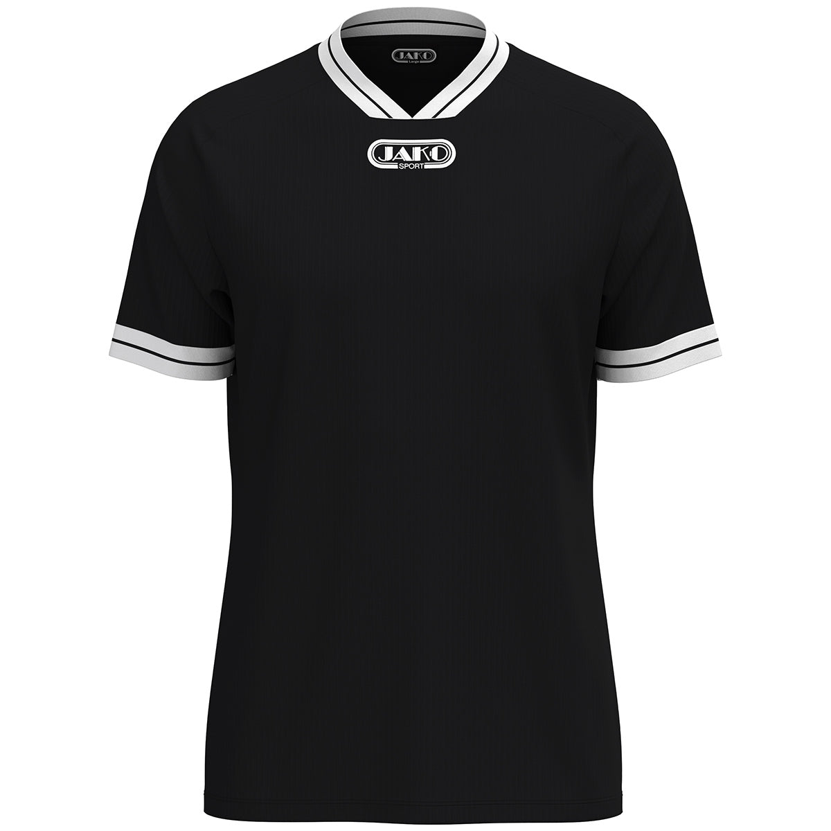 JAKO Trikot Retro kurzarm – Schwarz (vorne)