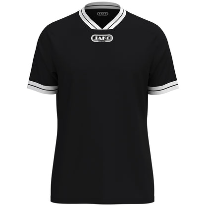 JAKO Trikot Retro kurzarm – Schwarz (vorne)