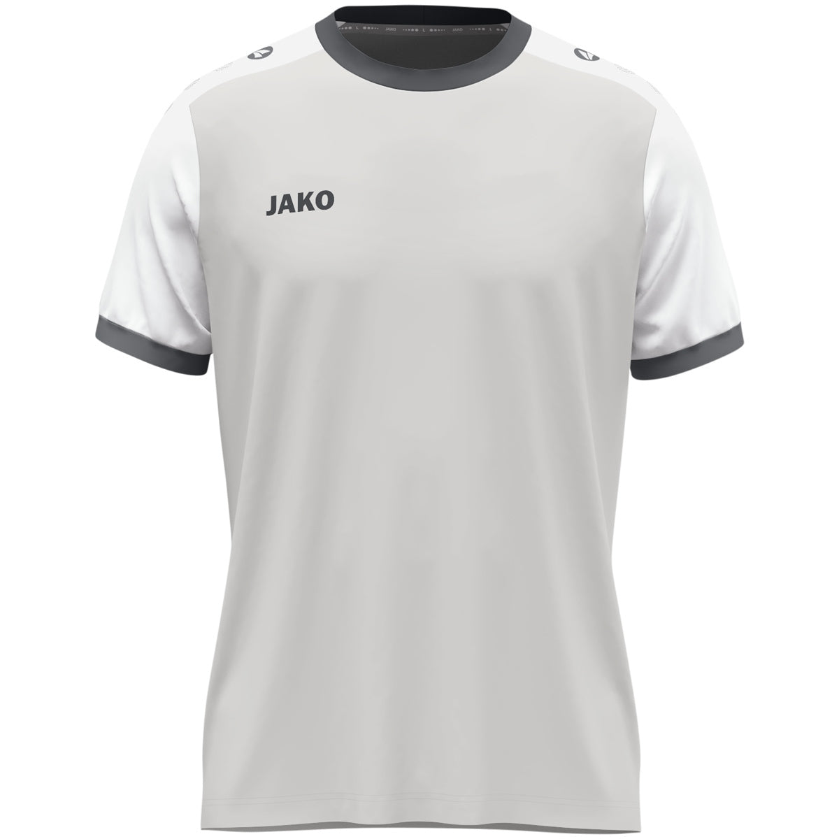 JAKO Trikot Dynamic kurzarm – Grau (vorne)