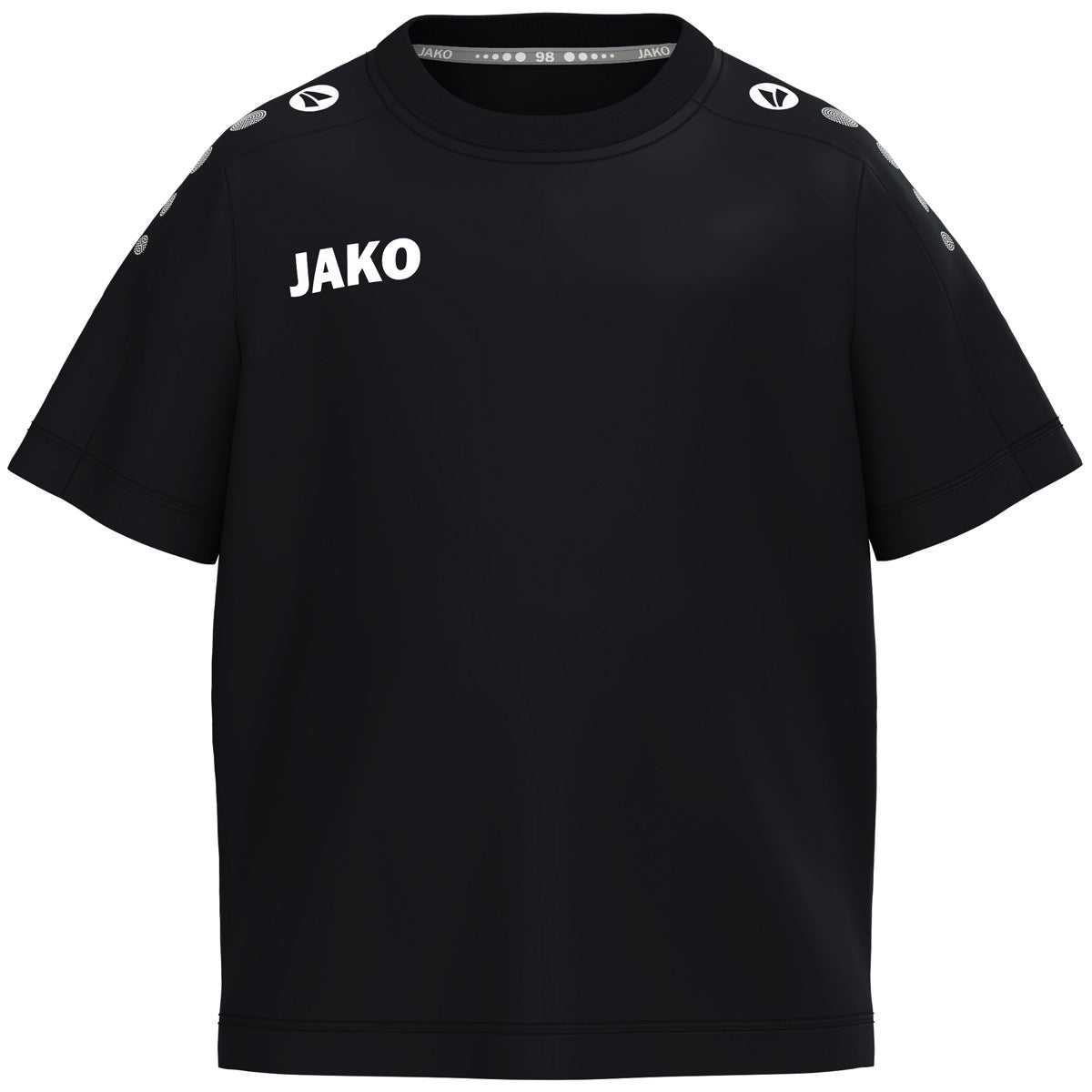 JAKO T-Shirt One Cotton Bambini – Schwarz (vorne)