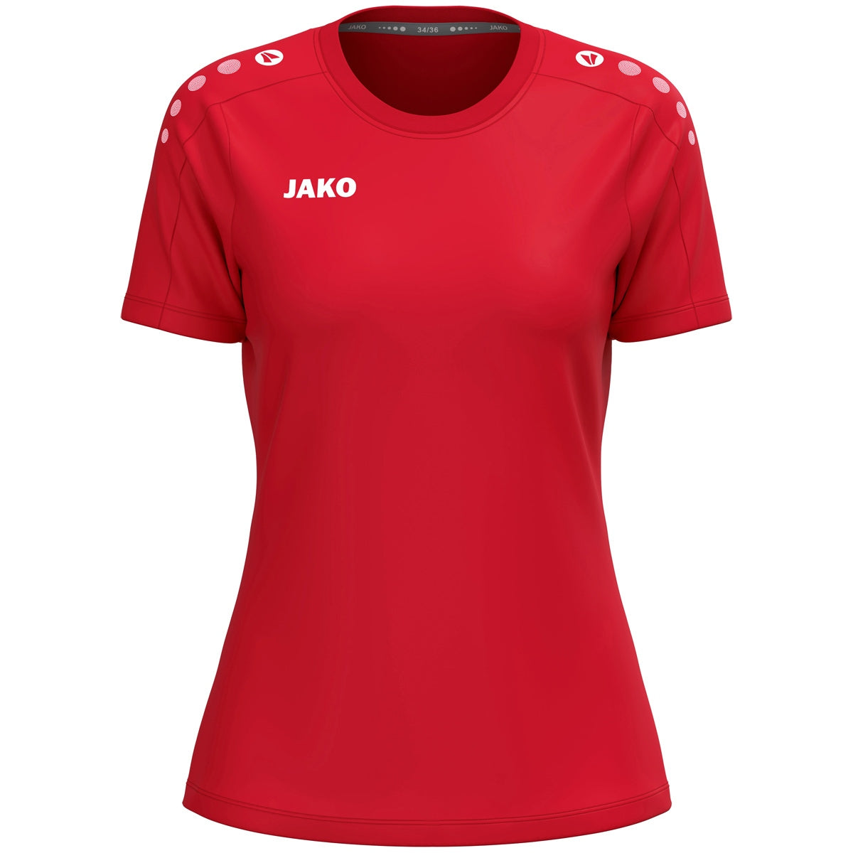 JAKO T-Shirt One Cotton Damen – Rot (100) (vorne)