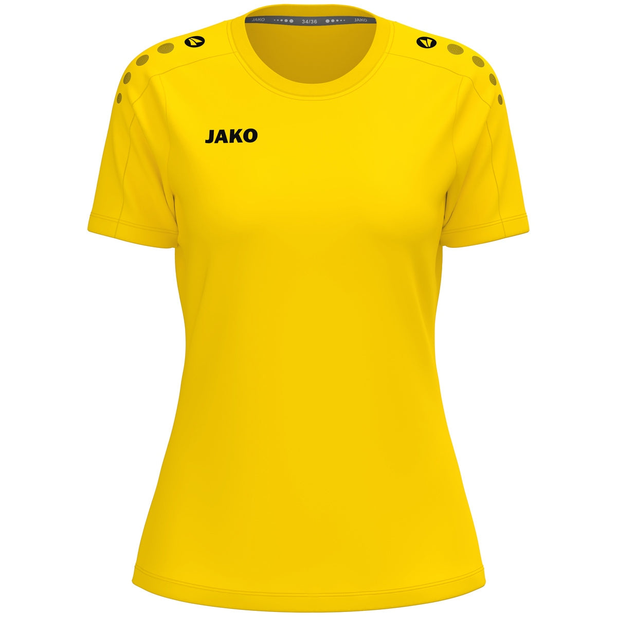 JAKO T-Shirt One Cotton Damen – Gelb (vorne)