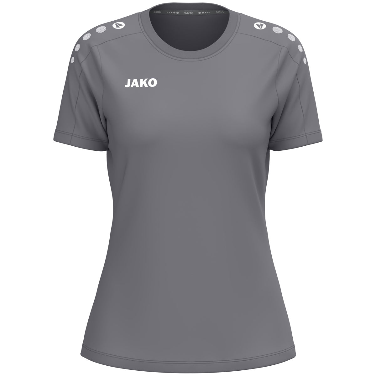 JAKO T-Shirt One Cotton Damen – Grau (vorne)