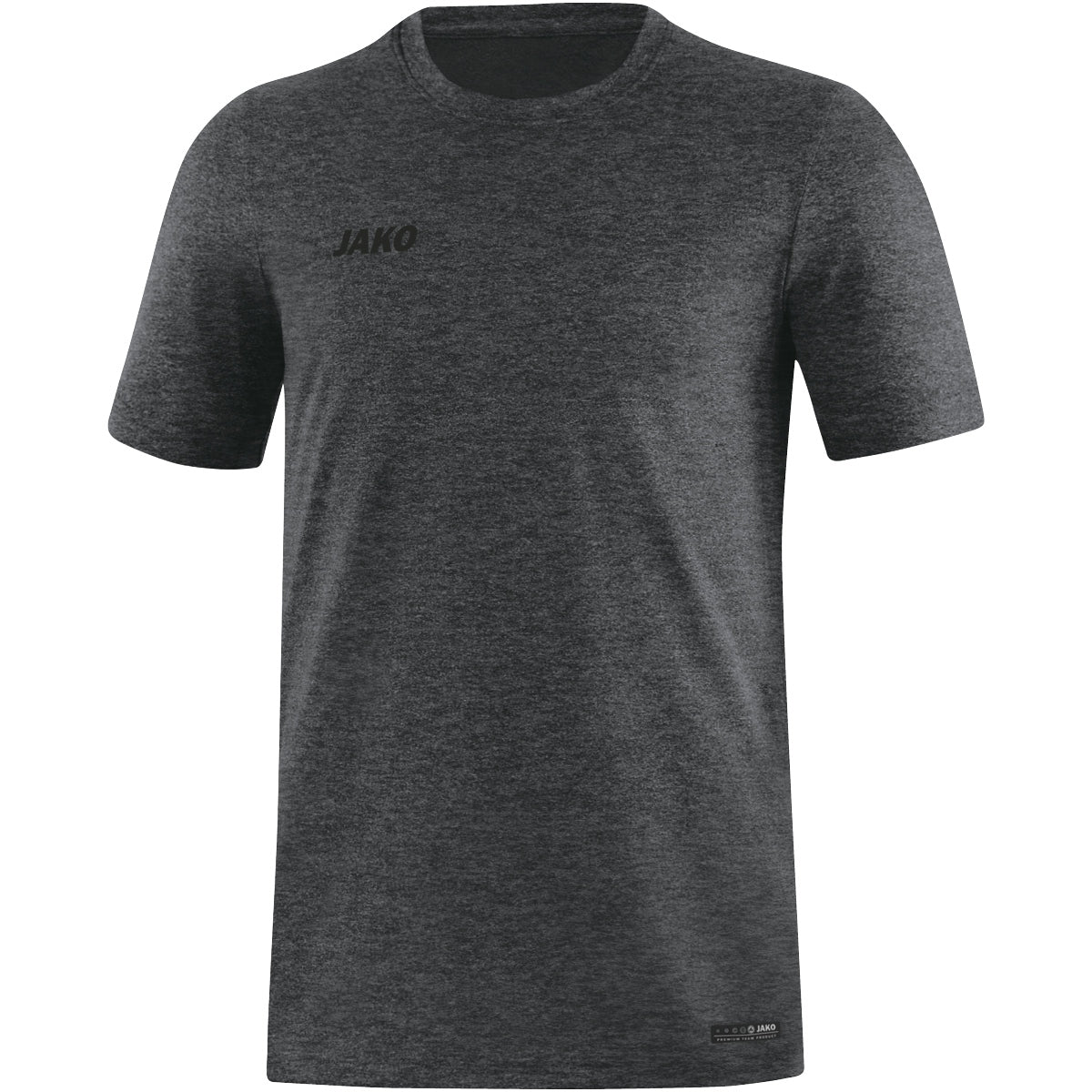 JAKO T-Shirt Premium Basics – Grau (21) (vorne)