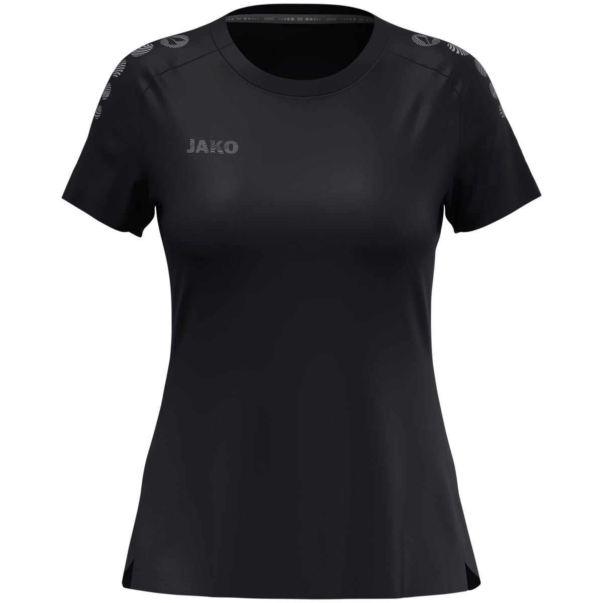 JAKO T-Shirt Light Flow Damen – Schwarz (vorne)