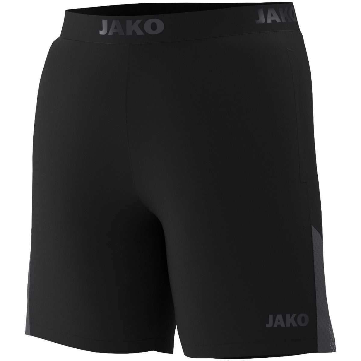 JAKO Running Short Power – Schwarz (vorne)
