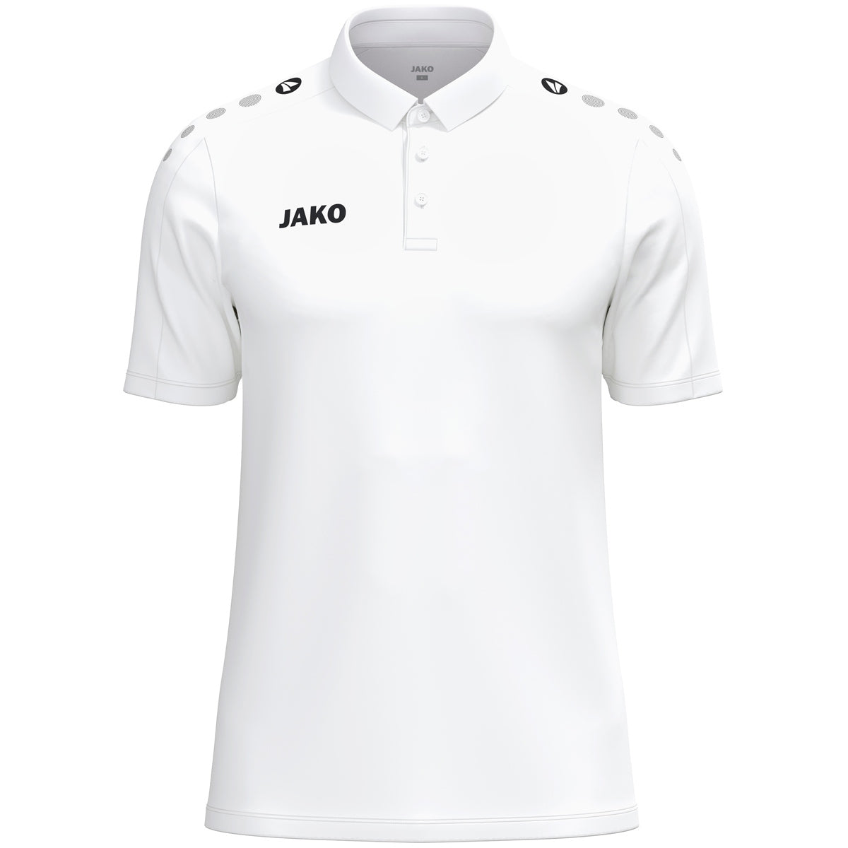 JAKO Polo One Cotton – Weiß (vorne)