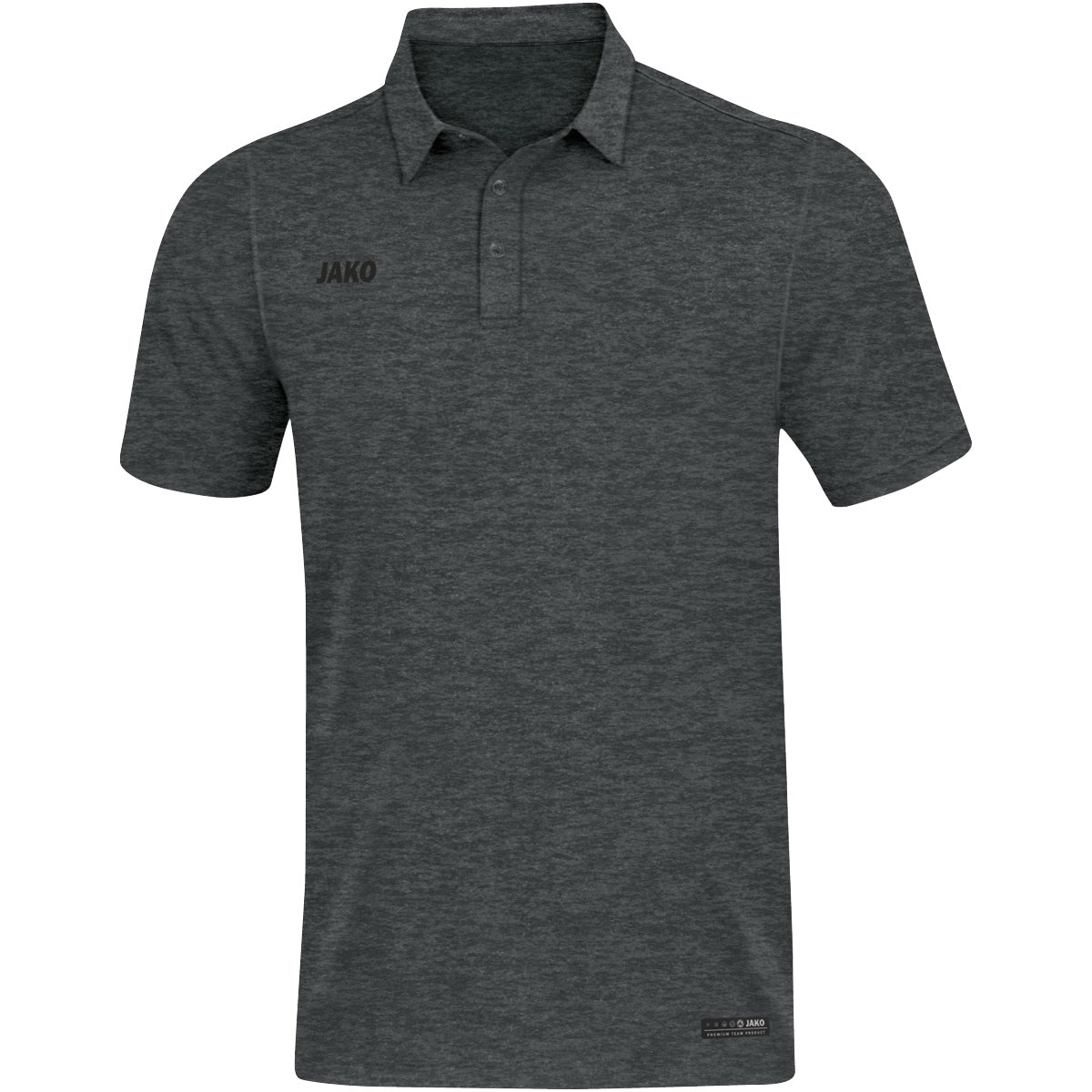 JAKO Polo Premium Basics – Grau (21) (vorne)