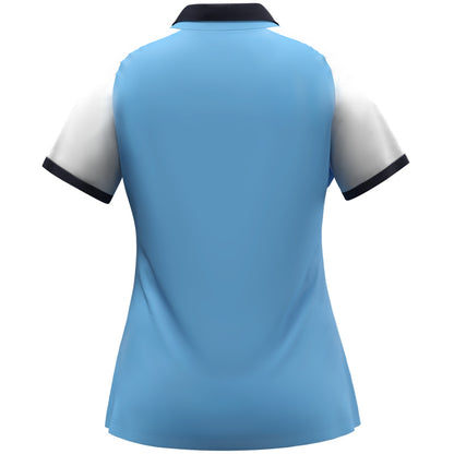 JAKO Polo Dynamic Damen – Blau (431) (hinten)