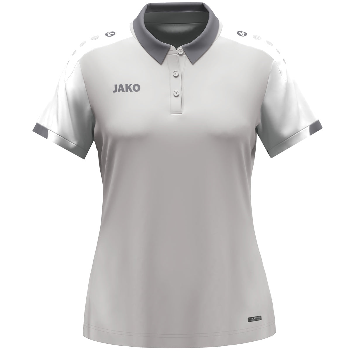 JAKO Polo Dynamic Damen – Grau (vorne)
