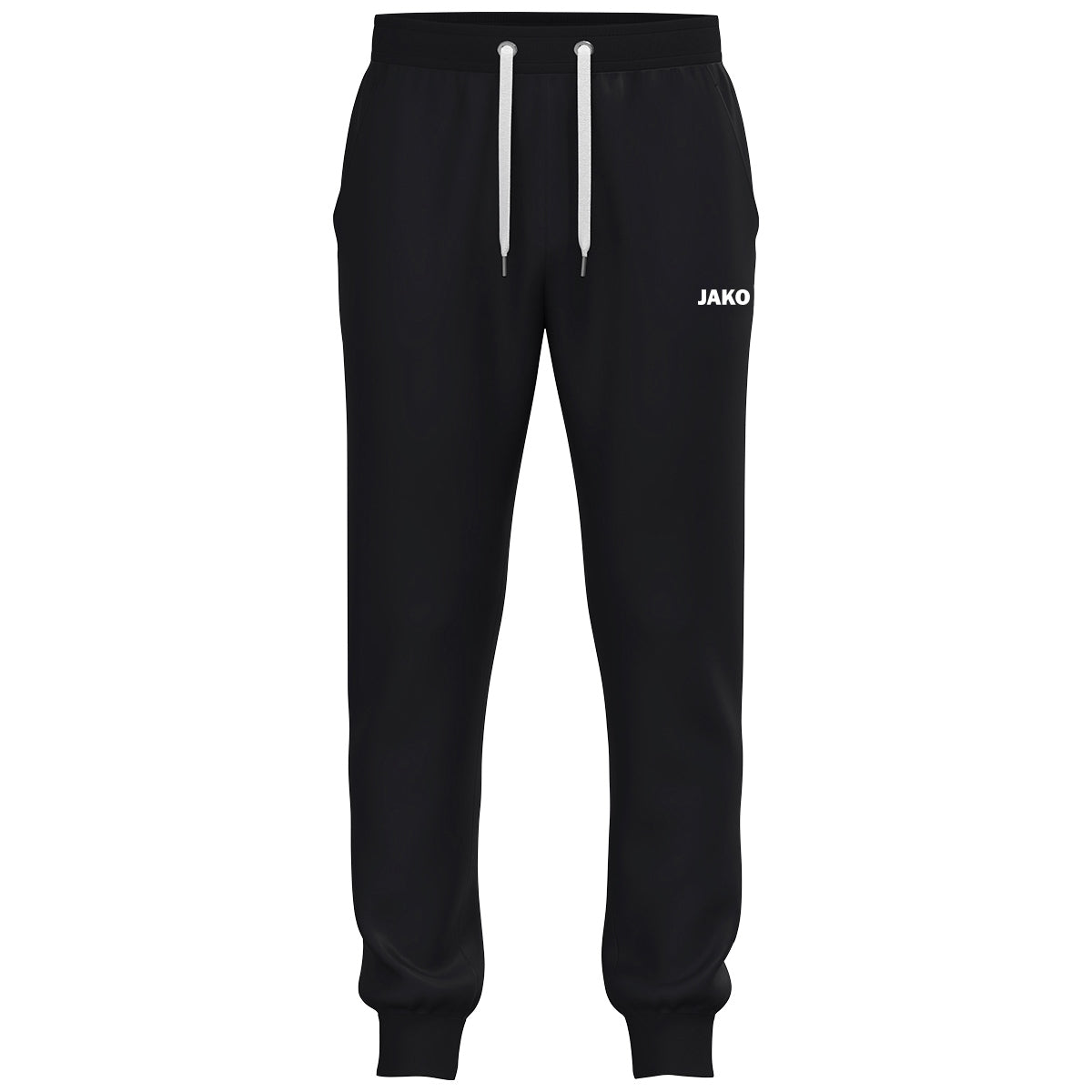 JAKO Jogginghose One Cotton mit Bündchen – Schwarz (vorne)