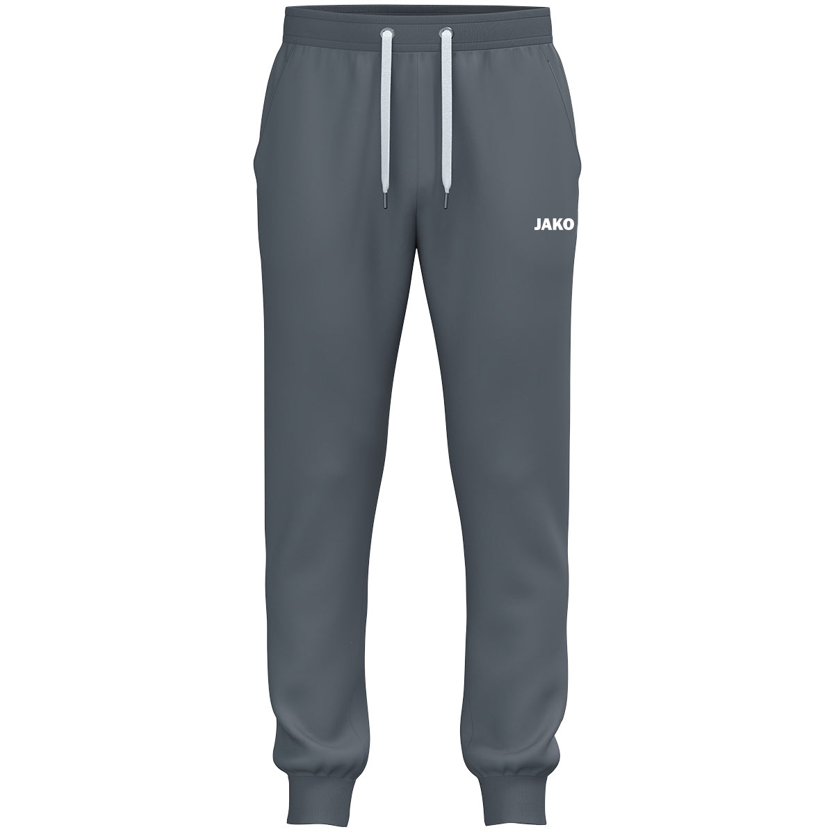 JAKO Jogginghose One Cotton mit Bündchen – Grau (vorne)