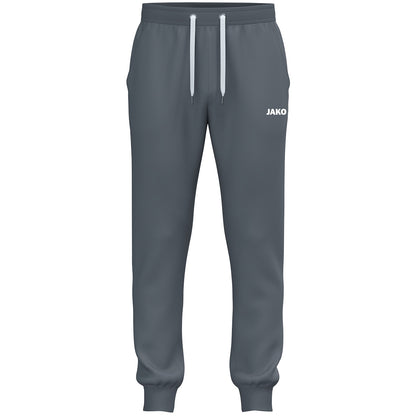 JAKO Jogginghose One Cotton mit Bündchen – Grau (vorne)