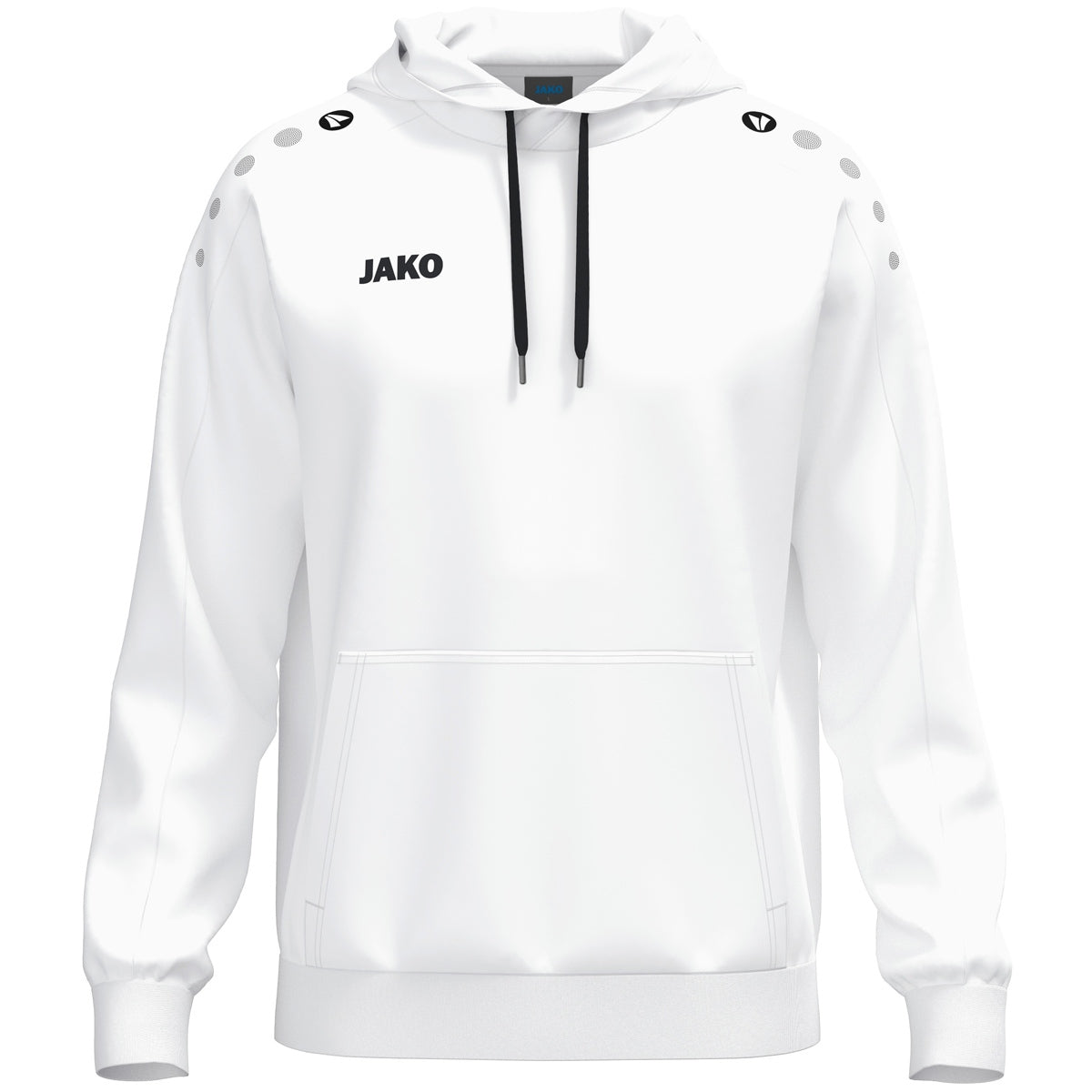 JAKO Kapuzensweat One Cotton – Weiß (vorne)