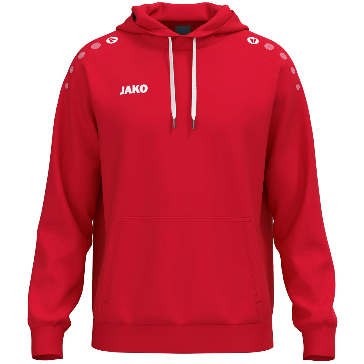 JAKO Kapuzensweat One Cotton – Rot (100) (vorne)
