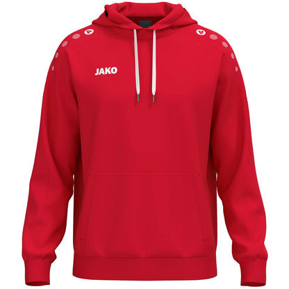 JAKO Kapuzensweat One Cotton – Rot (100) (vorne)