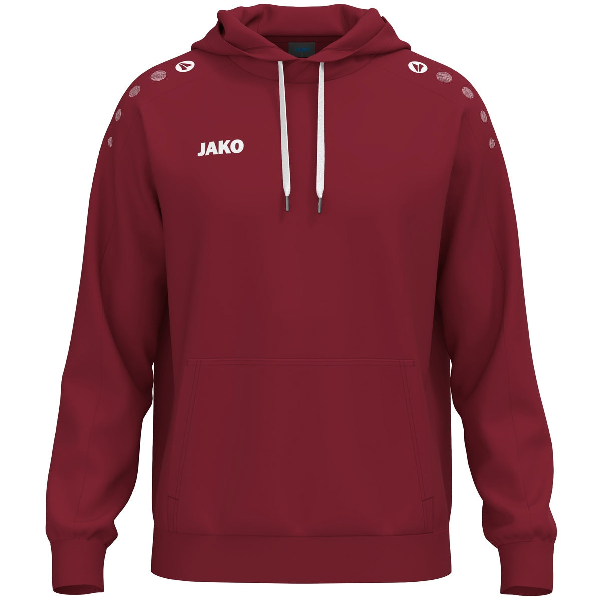 JAKO Kapuzensweat One Cotton – Rot (155) (vorne)
