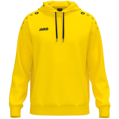JAKO Kapuzensweat One Cotton – Gelb (vorne)
