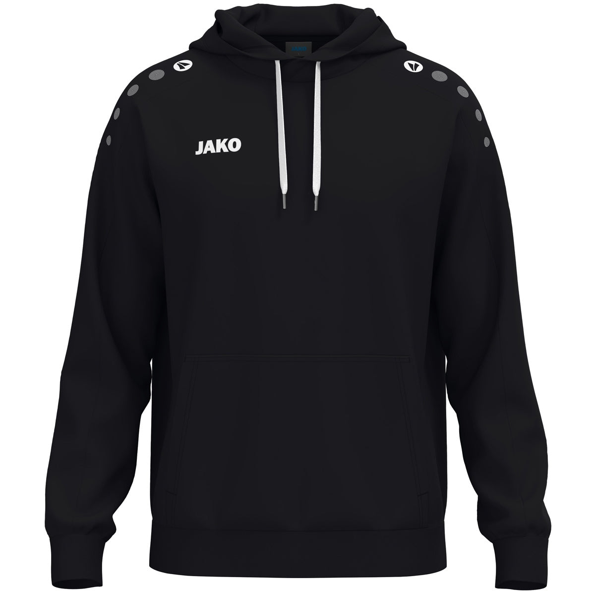 JAKO Kapuzensweat One Cotton – Schwarz (vorne)