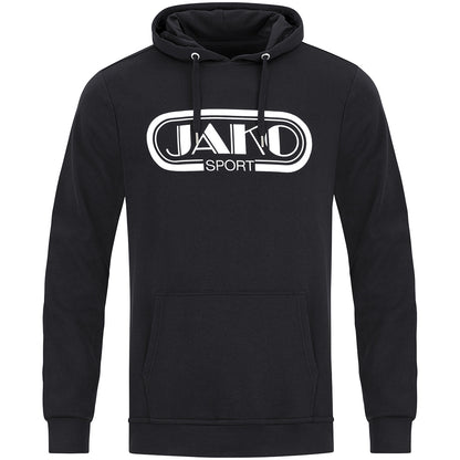 JAKO Kapuzensweat Retro – Schwarz (vorne)