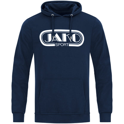 JAKO Kapuzensweat Retro – Blau (vorne)