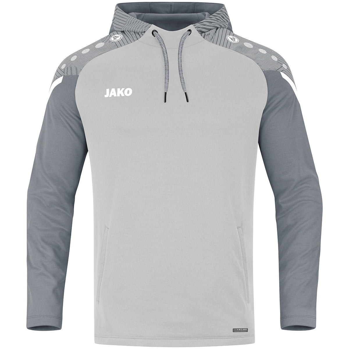 JAKO Kapuzensweat Performance – Grau (vorne)