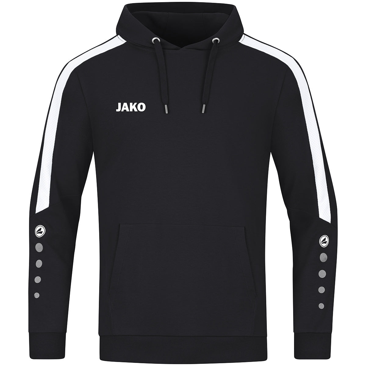JAKO Kapuzensweat Power – Schwarz (vorne)