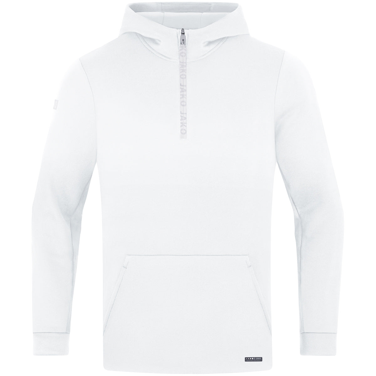JAKO Zip Hoodie Pro Casual – Weiß (vorne)