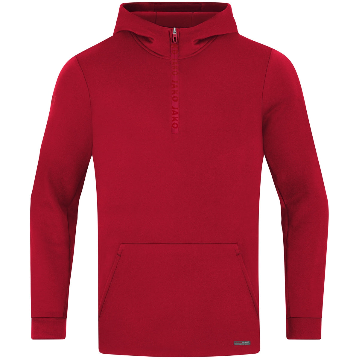 JAKO Zip Hoodie Pro Casual – Rot (vorne)