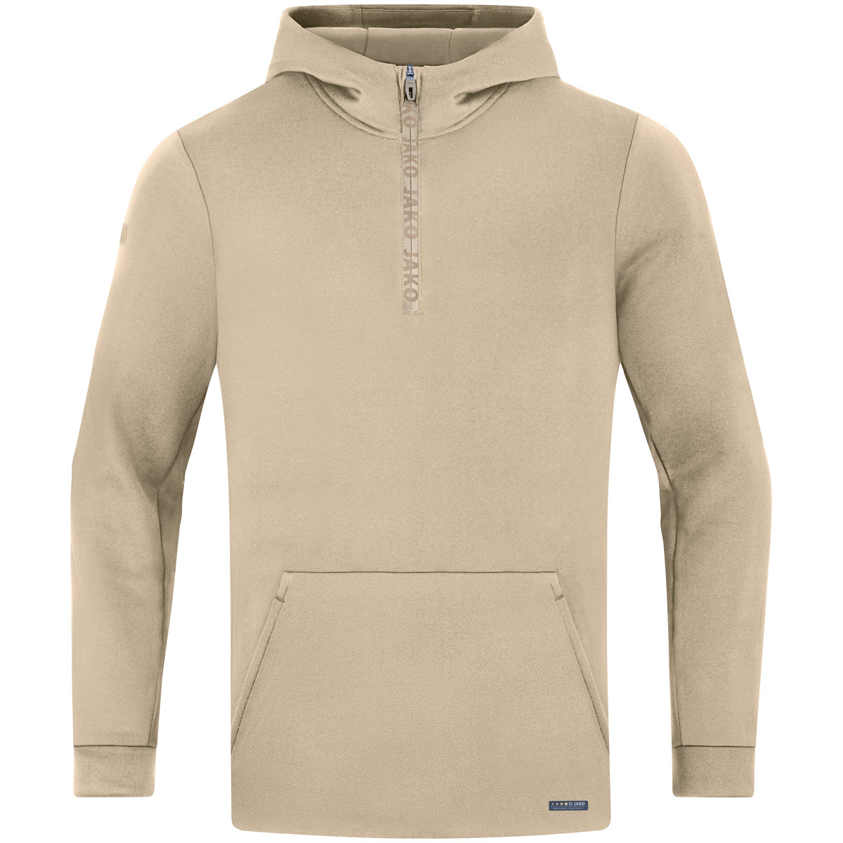 JAKO Zip Hoodie Pro Casual – Beige (vorne)