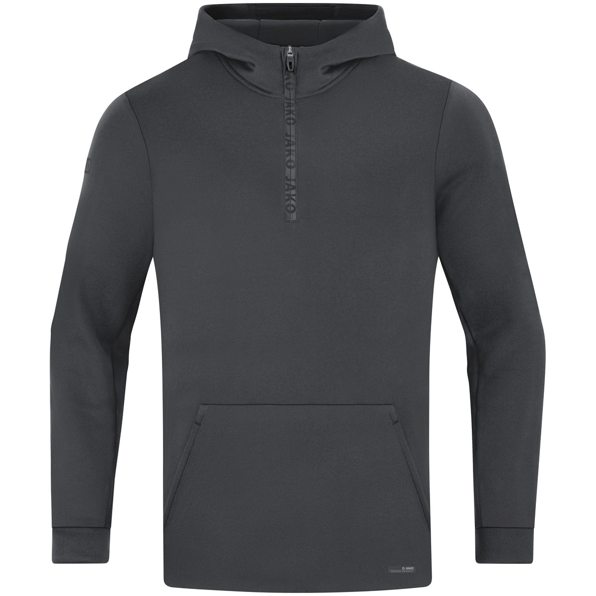 JAKO Zip Hoodie Pro Casual – Grau (vorne)