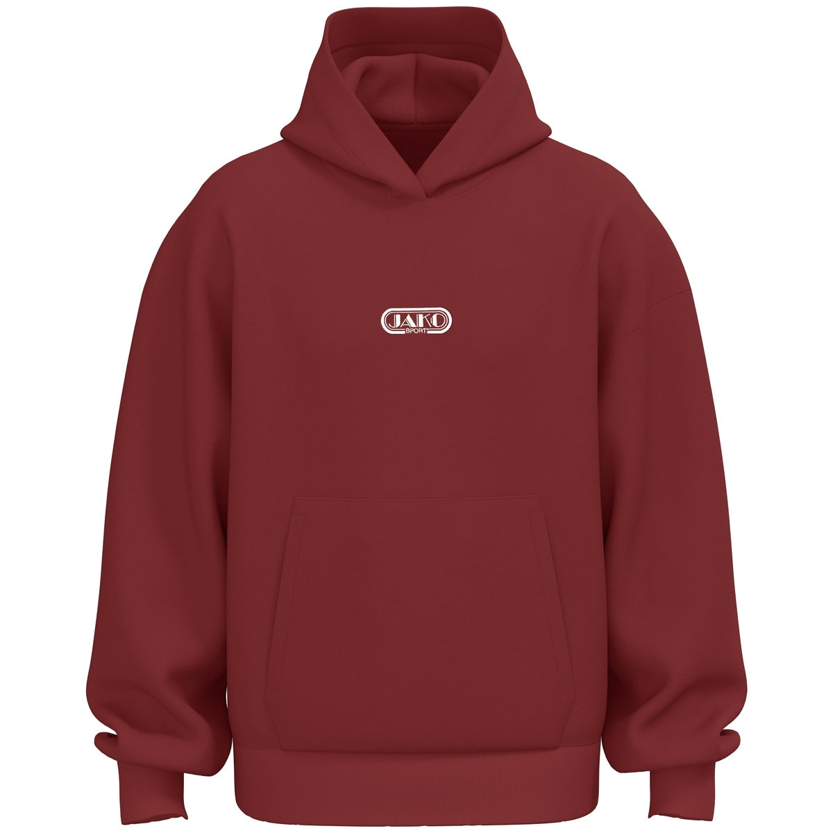 JAKO Kapuzensweat Wardrobe – Rot (vorne)