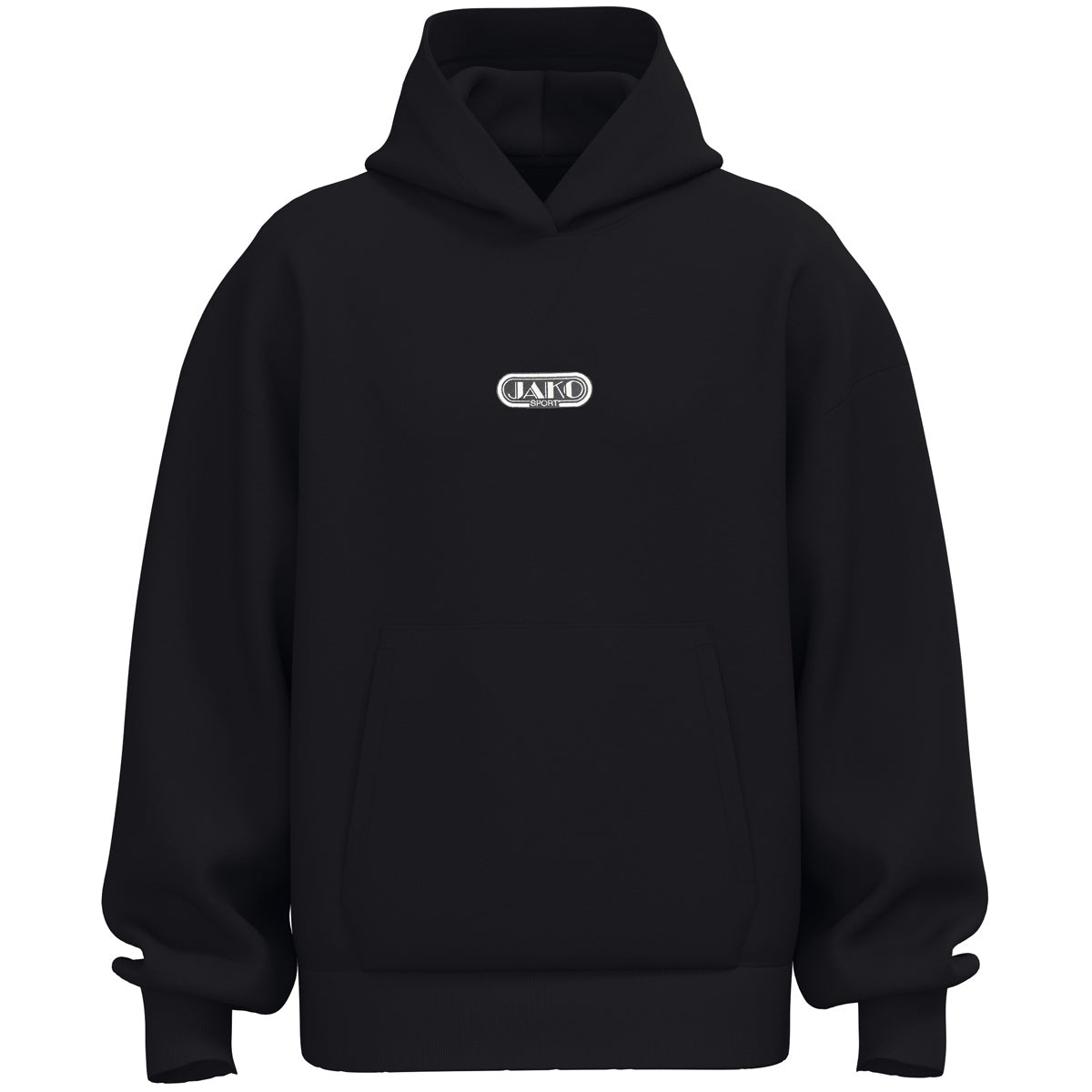 JAKO Kapuzensweat Wardrobe – Schwarz (vorne)