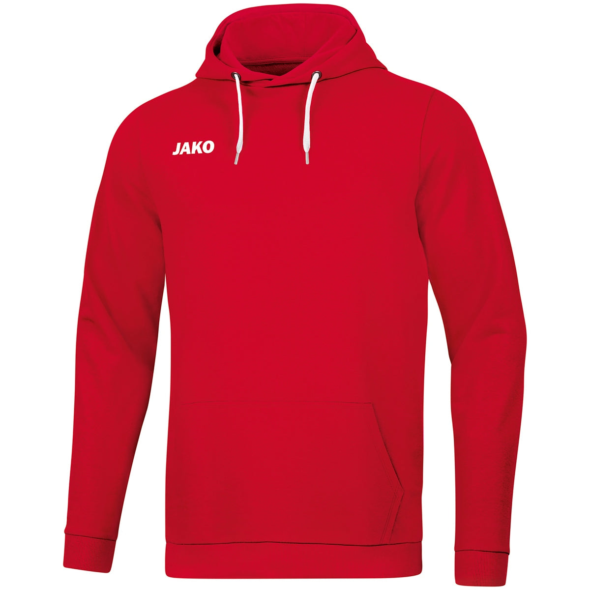 JAKO Kapuzensweat Base – Rot (vorne)