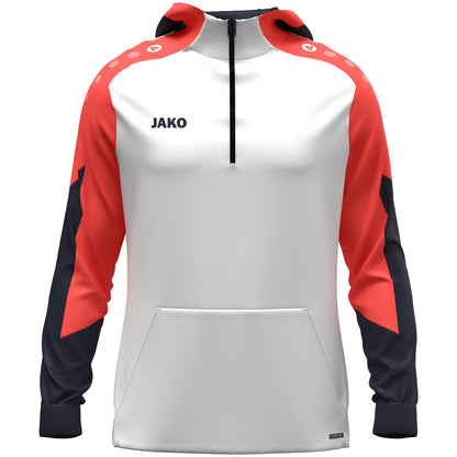 JAKO Zip Hoodie Dynamic – Weiß (vorne)
