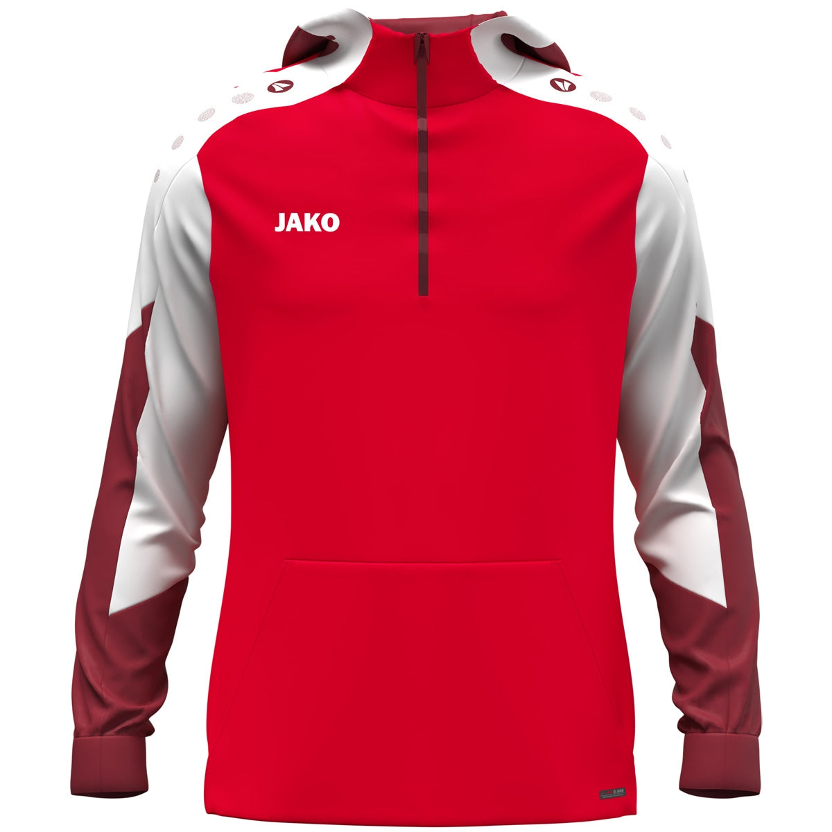 JAKO Zip Hoodie Dynamic – Rot (vorne)