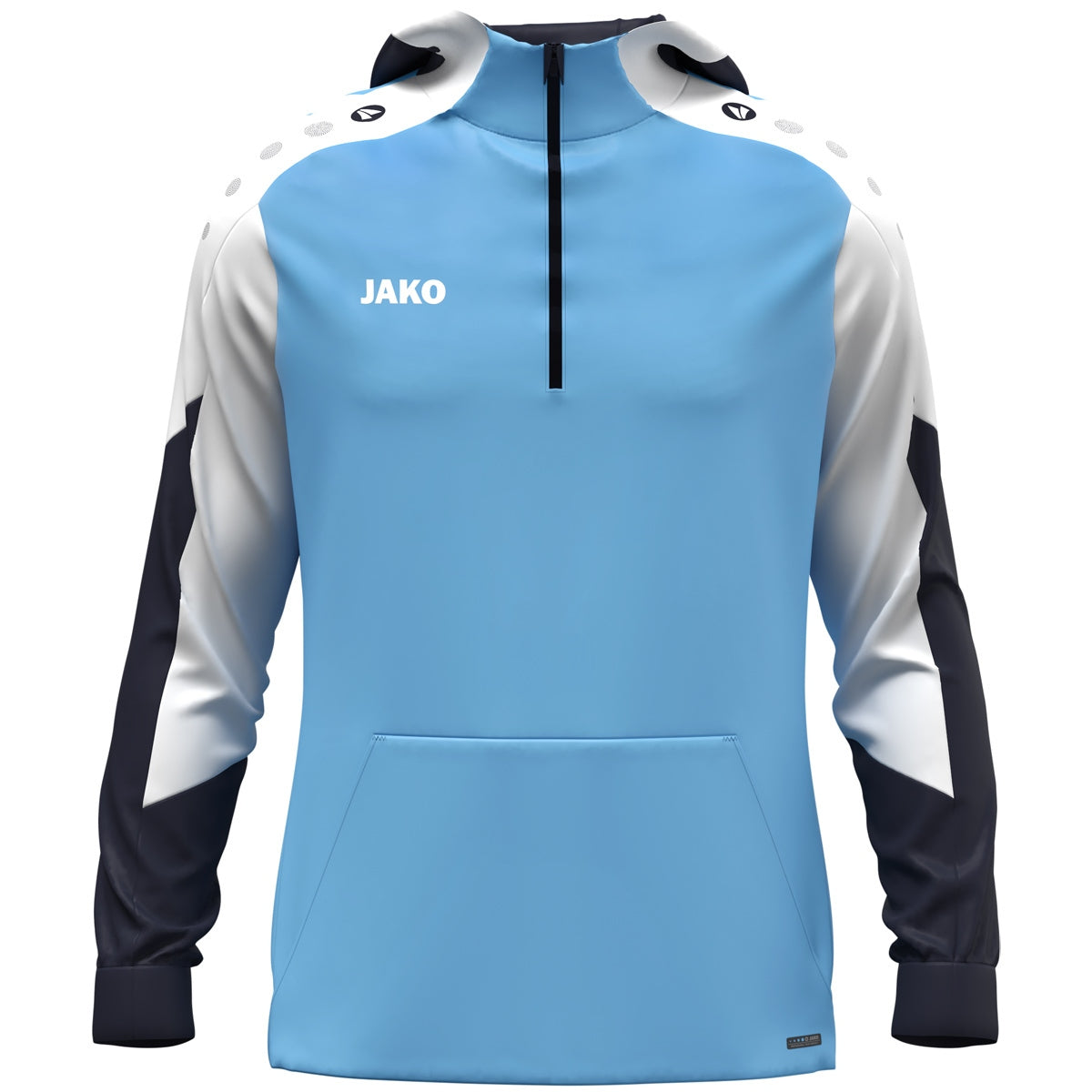 JAKO Zip Hoodie Dynamic – Blau (431) (vorne)