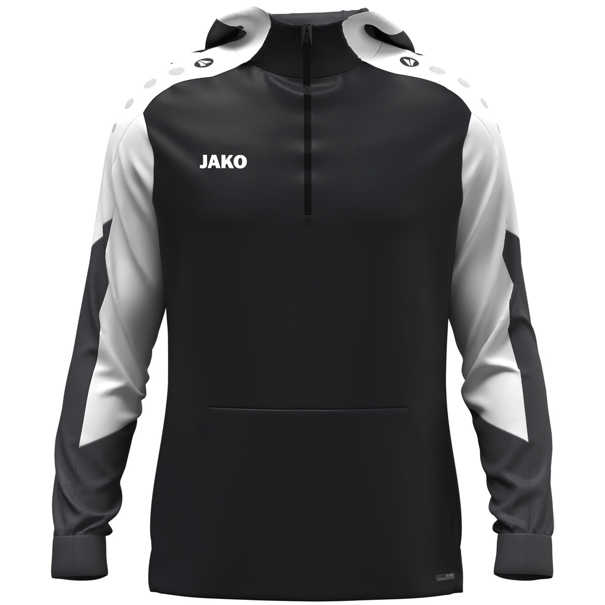 JAKO Zip Hoodie Dynamic – Schwarz (vorne)