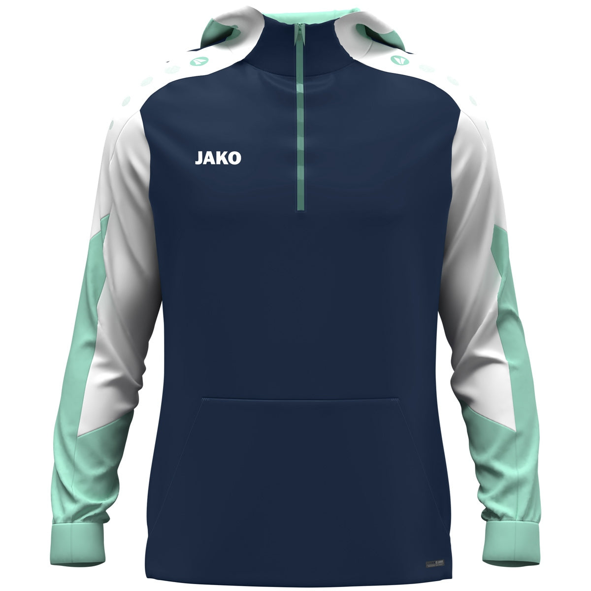 JAKO Zip Hoodie Dynamic – Blau (915) (vorne)