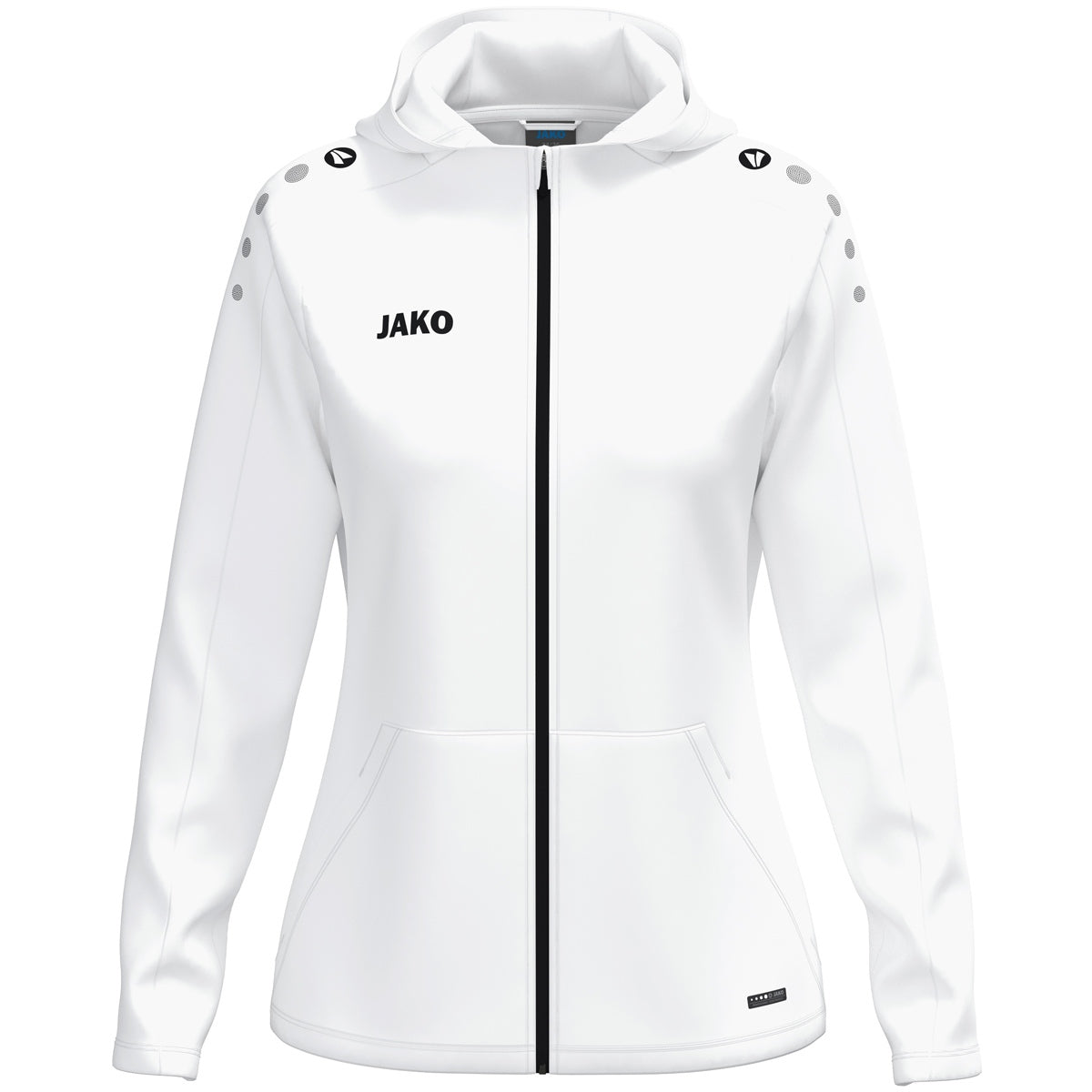 JAKO Kapuzenjacke One Damen – Weiß (vorne)