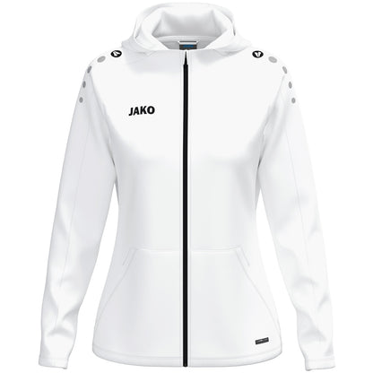 JAKO Kapuzenjacke One Damen – Weiß (vorne)
