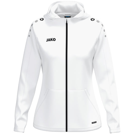 JAKO Kapuzenjacke One Damen – Weiß (vorne)