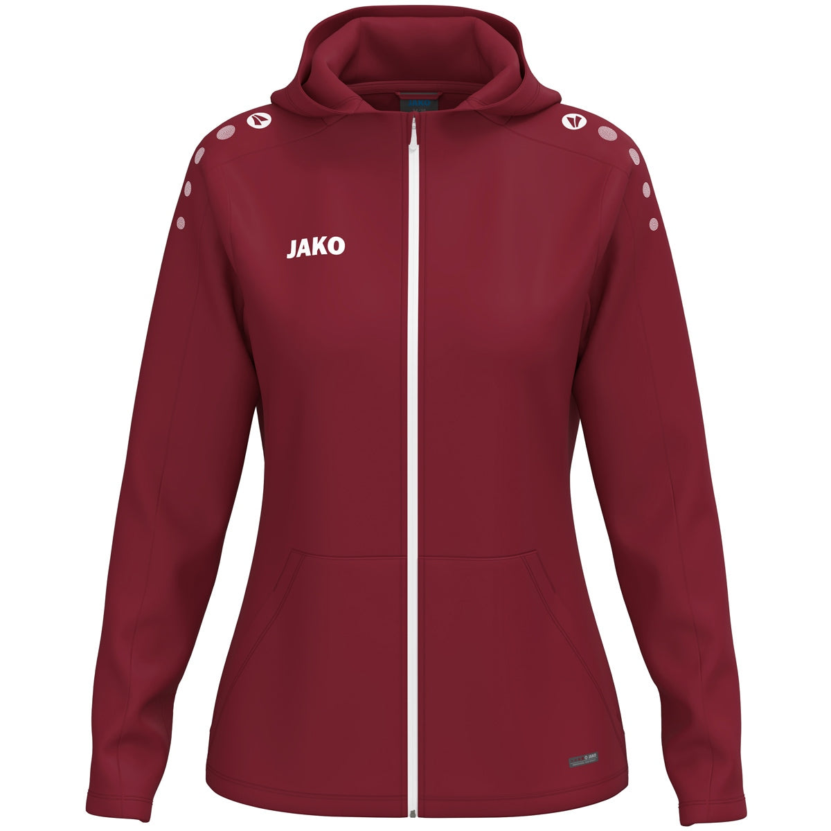 JAKO Kapuzenjacke One Damen – Rot (155) (vorne)
