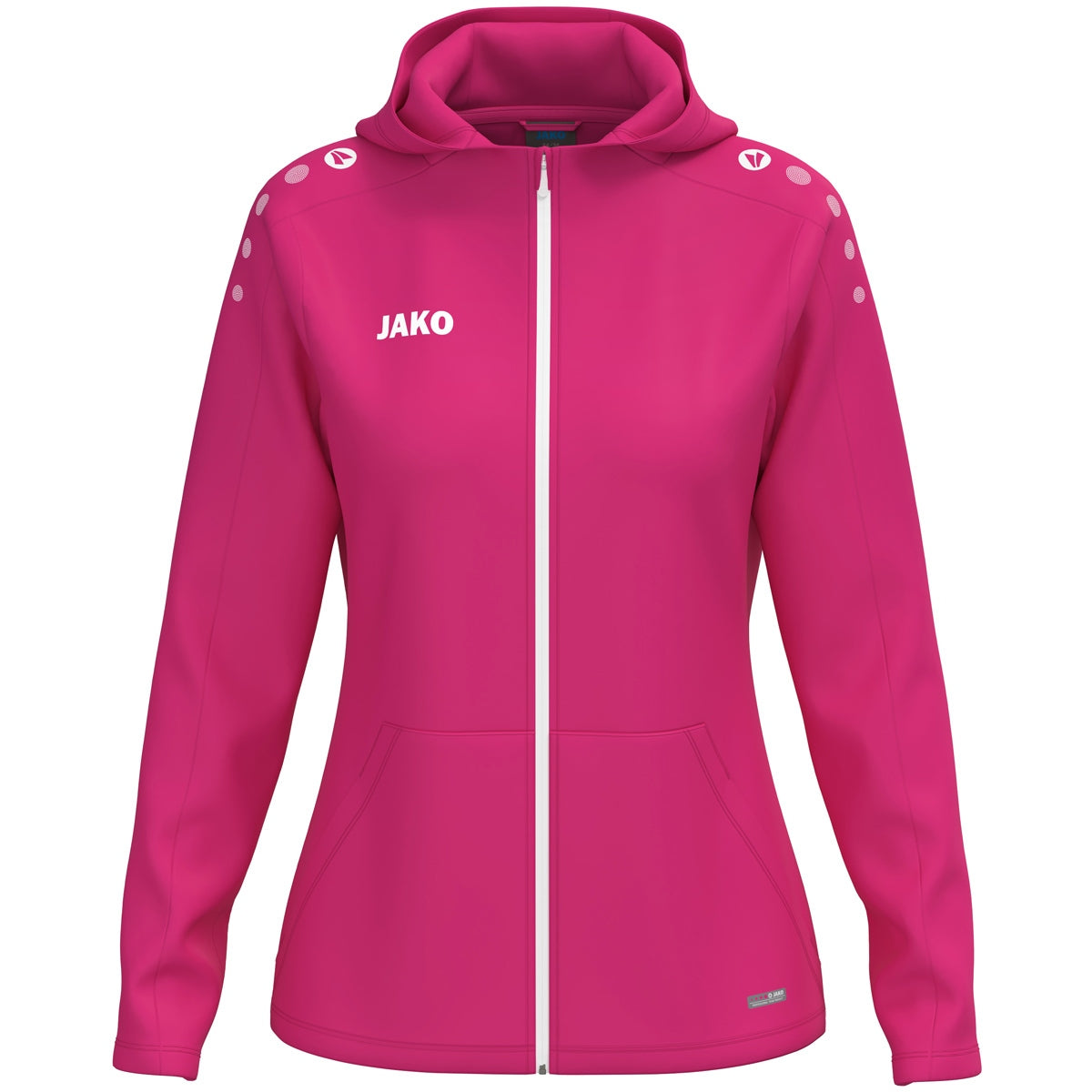 JAKO Kapuzenjacke One Damen – Pink (vorne)