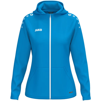 JAKO Kapuzenjacke One Damen – Blau (440) (vorne)