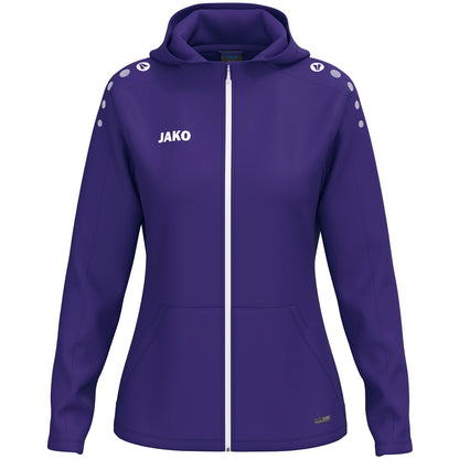JAKO Kapuzenjacke One Damen – Lila (vorne)