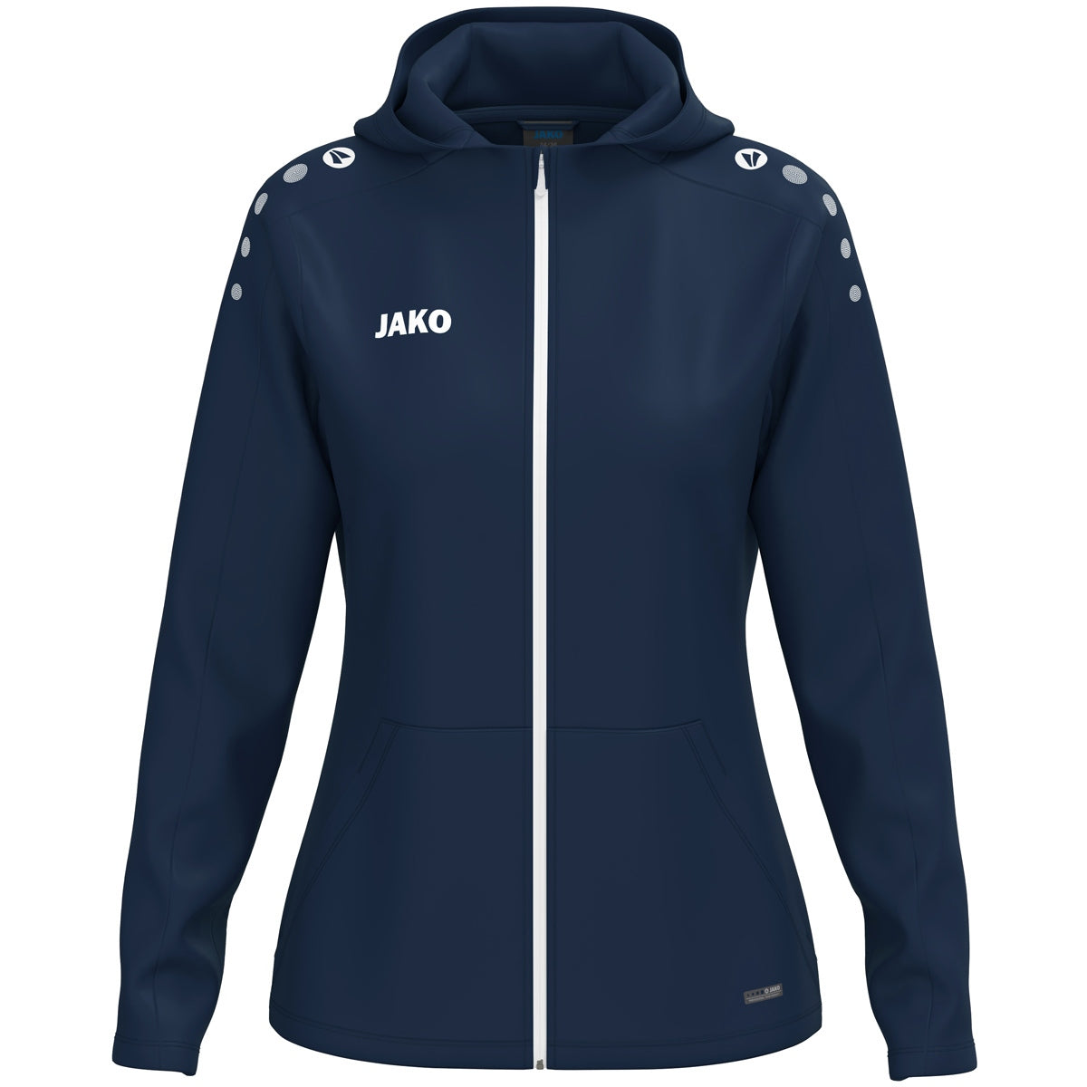 JAKO Kapuzenjacke One Damen – Blau (900) (vorne)