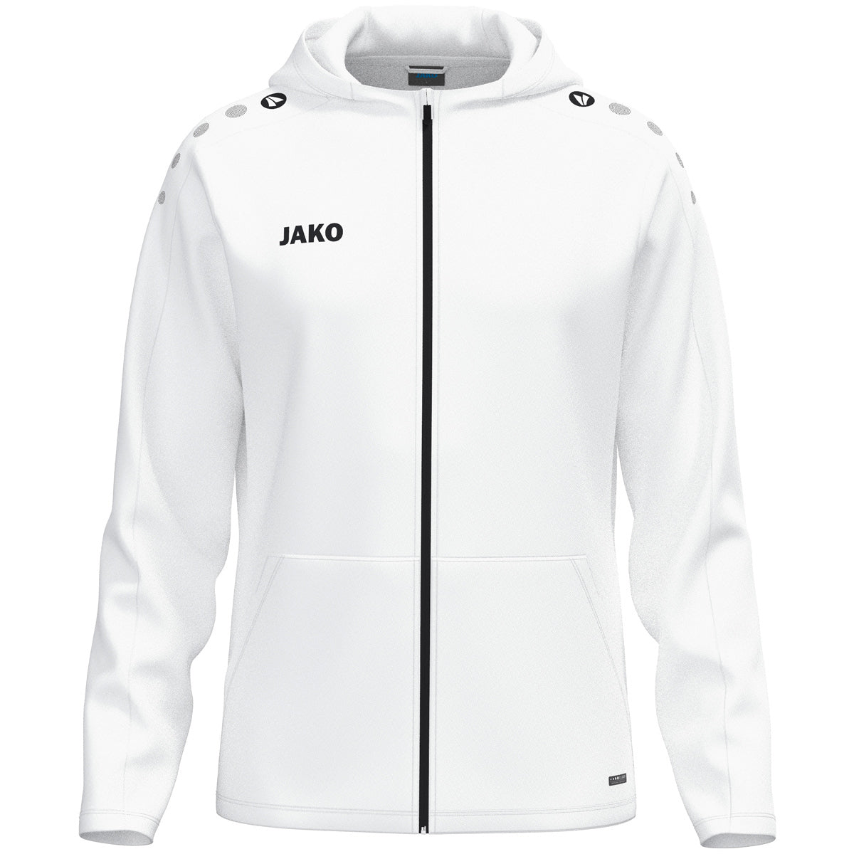 JAKO Kapuzenjacke One – Weiß (vorne)